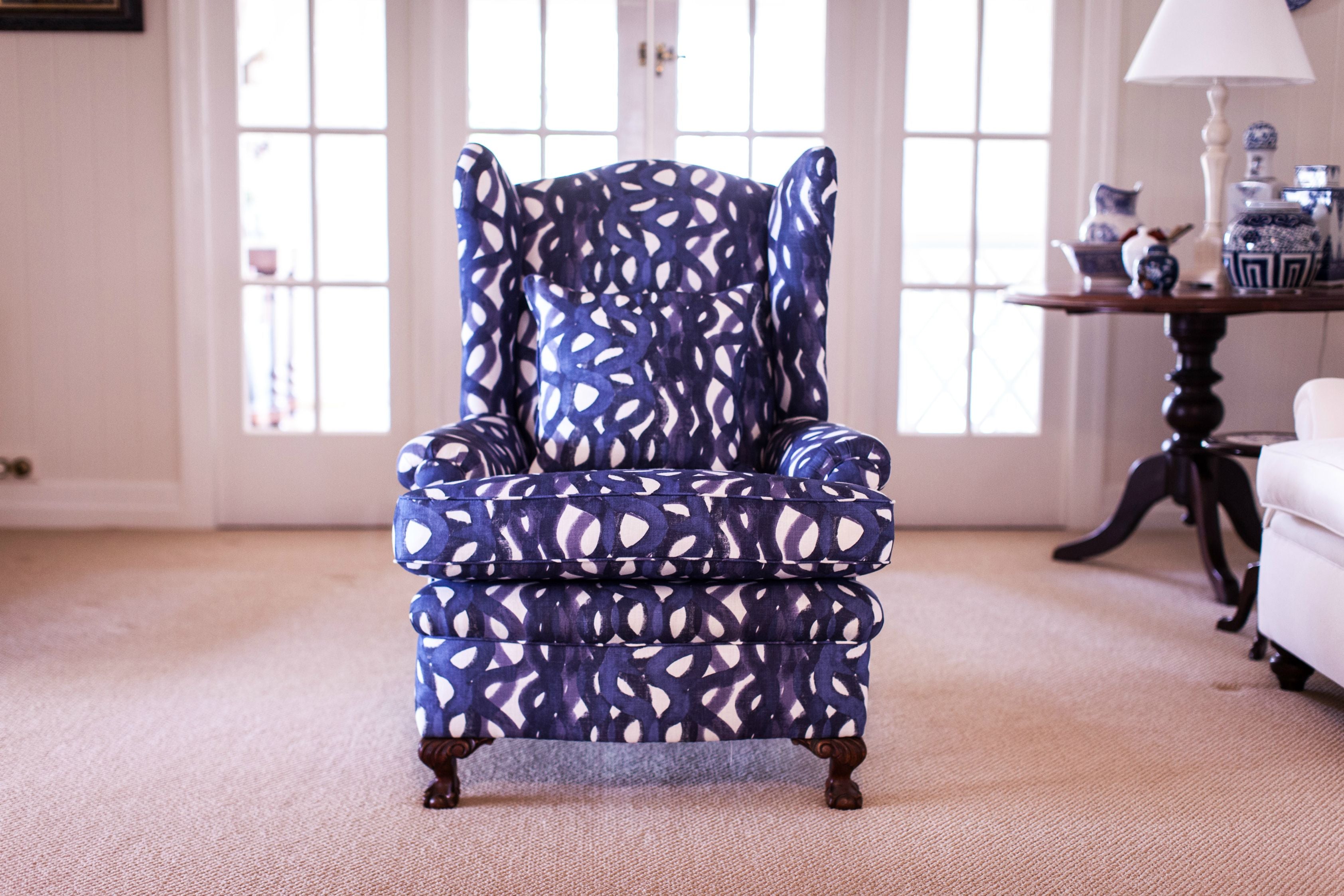 Bespoke Upholstery - Wing Chair – Rachel Elizabeth Interiors & Textiles