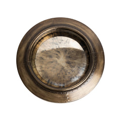 Antiqued Convex Mirror in Antique Silver