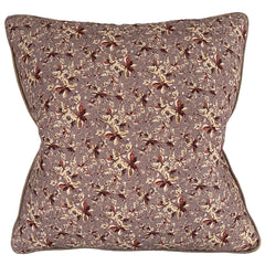 Photo of Brier Rose lavender, raspberry and olive green linen cushion