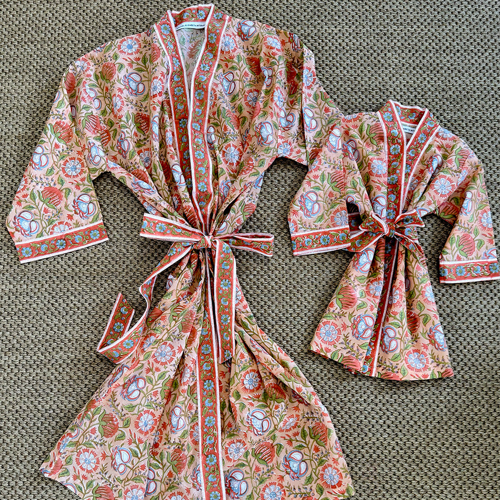 Toddler Cotton Kimono Robe - in Ophelia