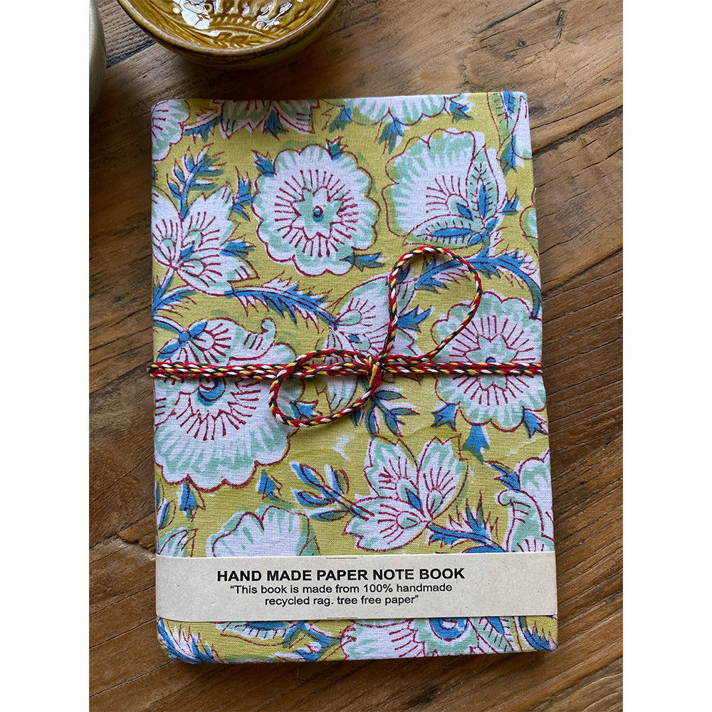 Hand Block Printed Notebook - Hazel