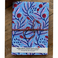Hand Block Printed Notebook - Audrey