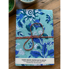 Hand Block Printed Notebook - Daisy