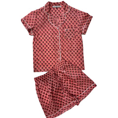 Provence Rose Organic Cotton Pyjamas Pant Set - Short