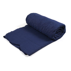 Ava Cotton Bedspread in Navy Blue with Scalloped Edge - Seconds item