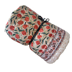 The Clementine Quilt | Hand-Block Printed Floral Design