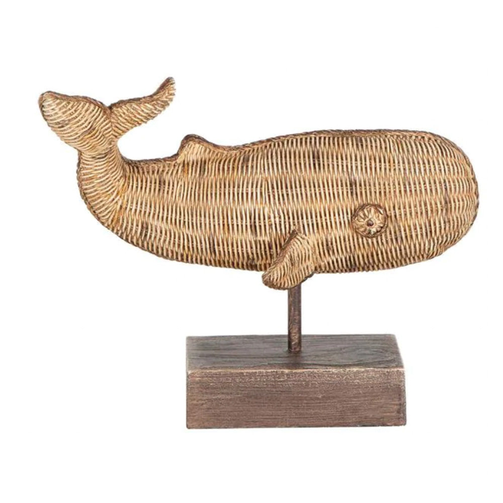 Photo of Atlantis resin whale on timber stand