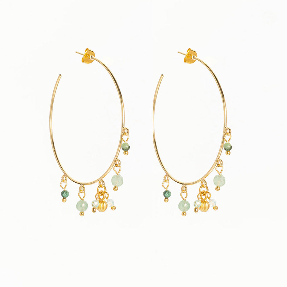 Claire Hoop Earrings by Fille in Large