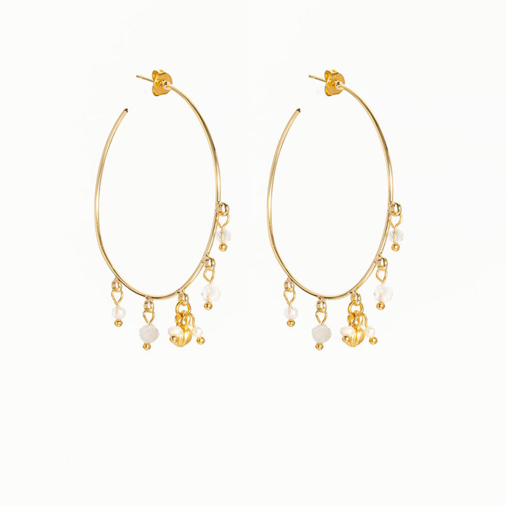 Claire Hoop Earrings by Fille in Large