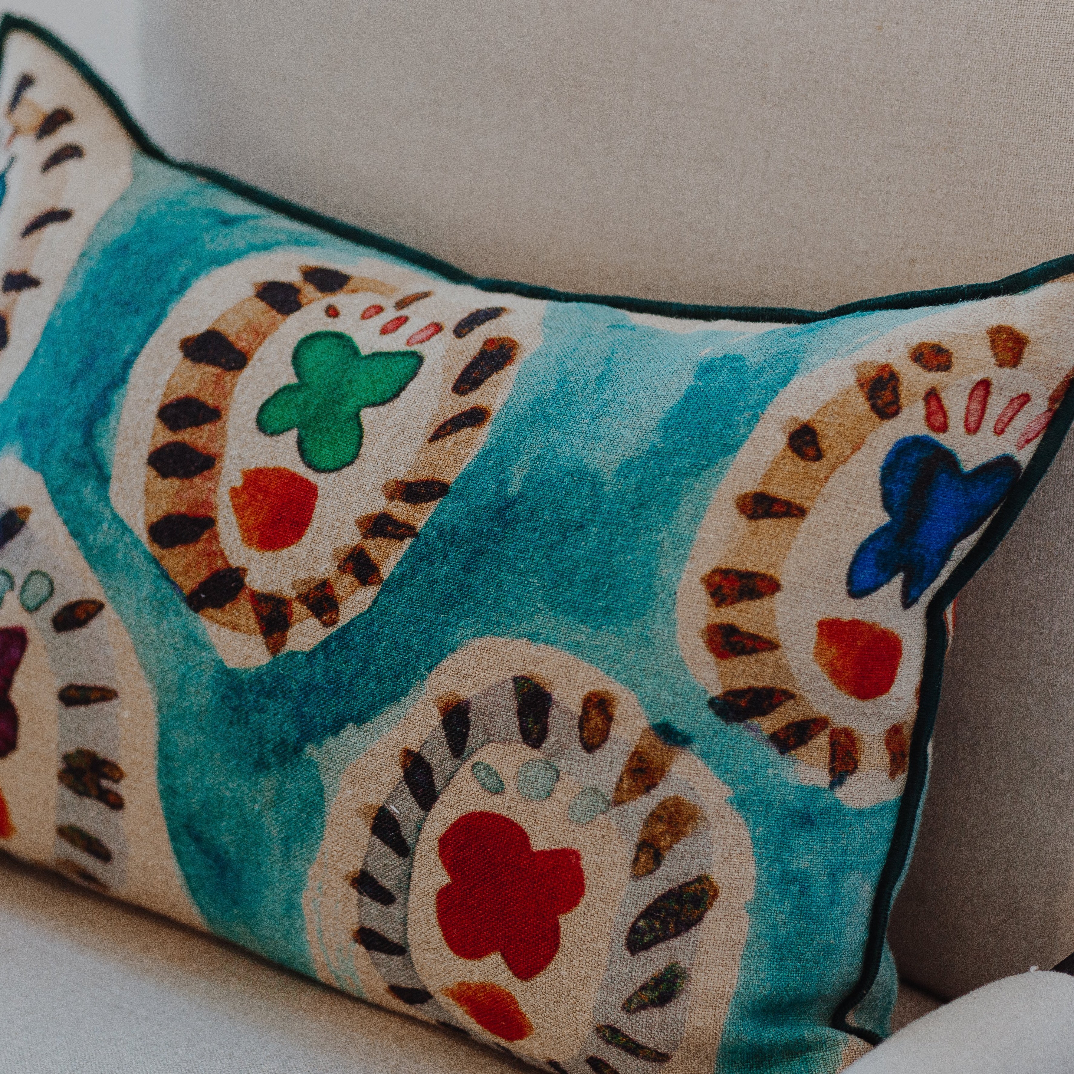 Elitis Jaipur Cushion 100% LINEN