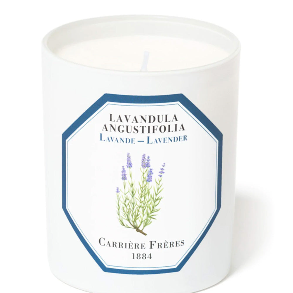 Photo of lavender scented candle made by Carriere Freres