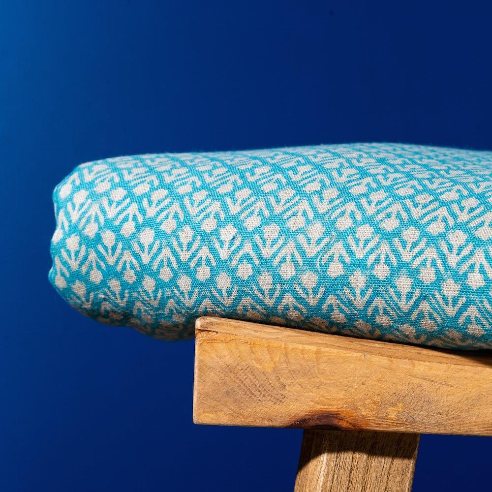 Handmade Thisal - Sea Blue Linen Fabric. Designed by Rachel Elizabeth Interior Design and Textiles in Brisbane Queensland Australia