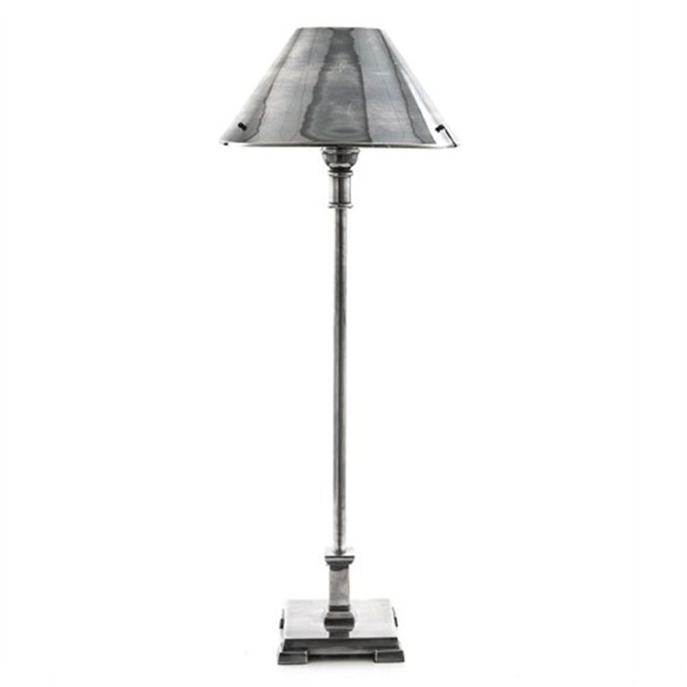 Photo of antique silver metal Bruxelles table lamp